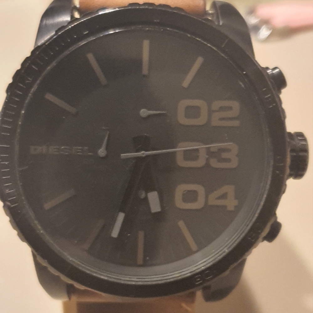 Diesel DZ-4216 Black/Brown Leather Chronograph Men's Watch